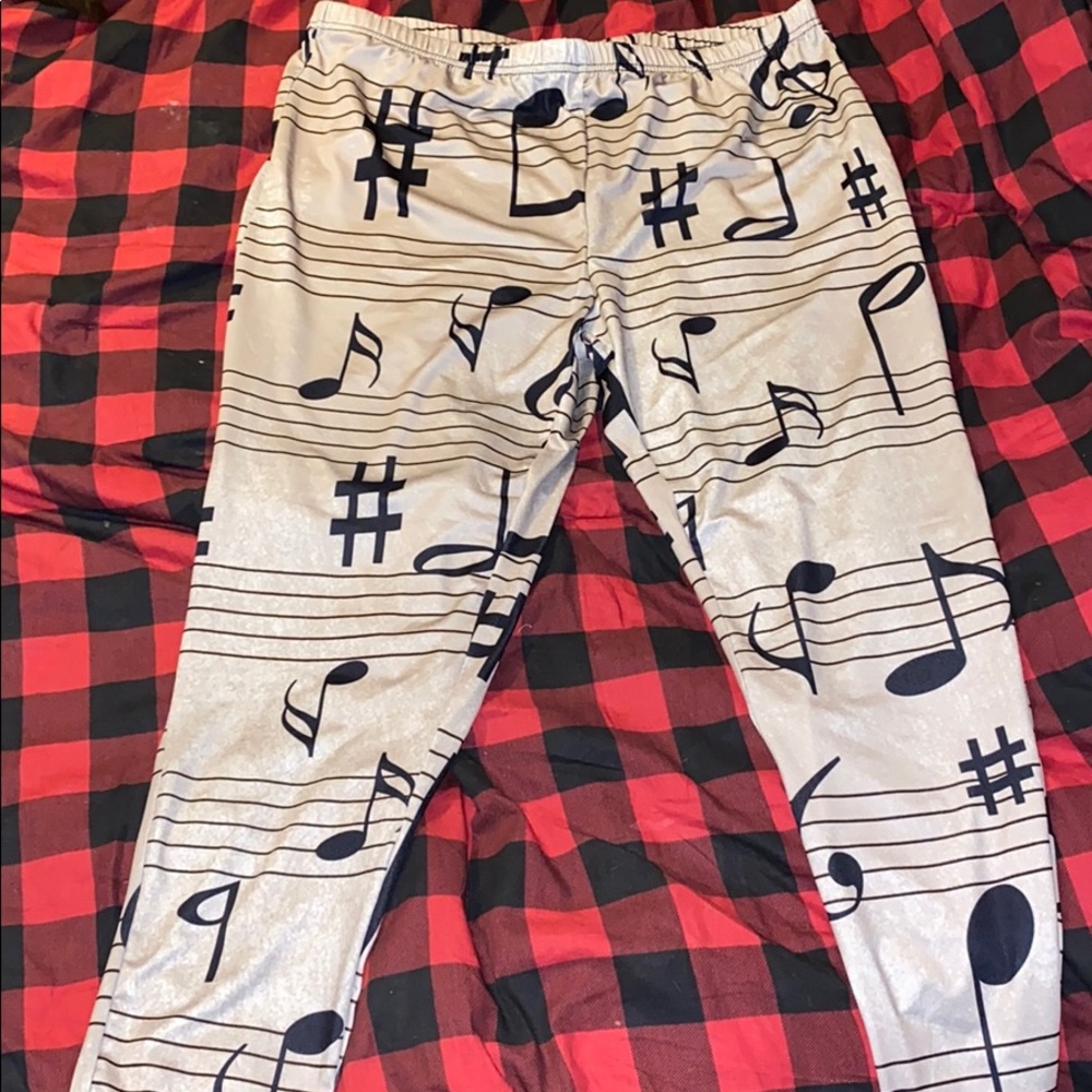 Leggings - music staff patterned 1x/2x